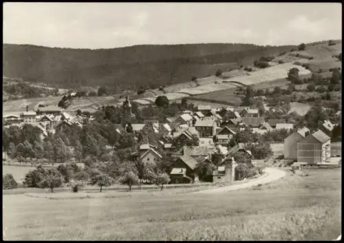 Ansichtskarte Schmerbach Stadtblick mit Neubaublock 1981