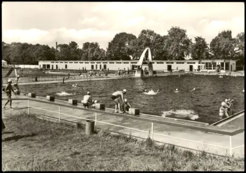Ansichtskarte Artern/Unstrut Soleschwimmbad - Fotokarte 1978