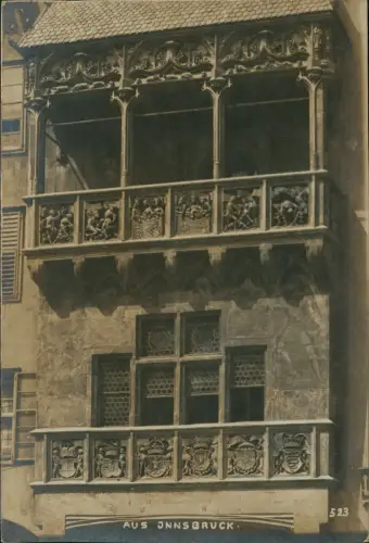 Ansichtskarte Innsbruck Erker Bemalung Fotokarte 1918