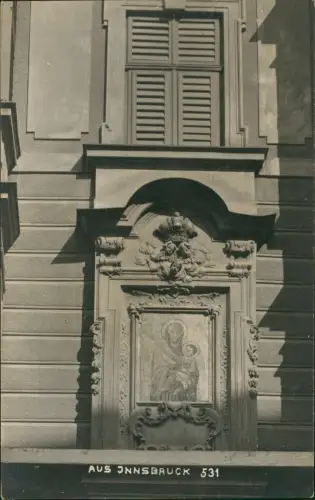 Ansichtskarte Innsbruck Hausfassade Gemälde Jesuskind Maria 1912