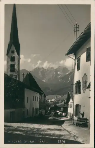 Ansichtskarte Mieders Stubaital Straßenpartie 1930