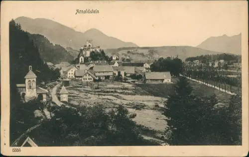 Ansichtskarte Arnoldstein Kärnten Stadtpartie 1918