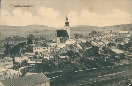 Ansichtskarte Frankenmarkt Stadtpartie 1918