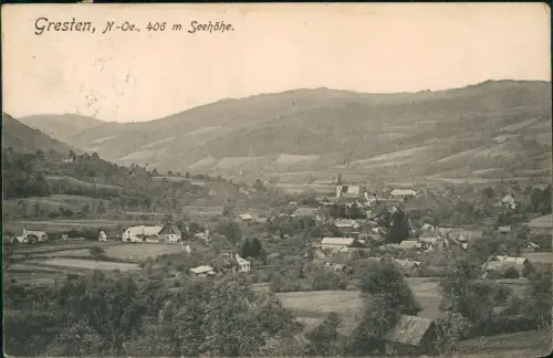 Ansichtskarte Gresten Bz Scheibbs Stadtpartie 1912