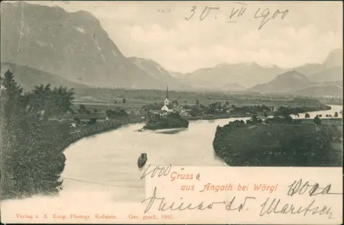 Ansichtskarte Angath bei Wörgl Stadtblick 1900 Tirol