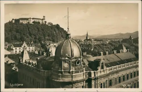 Postcard Laibach Ljubljana (Lubiana) Stadtpartie 1932