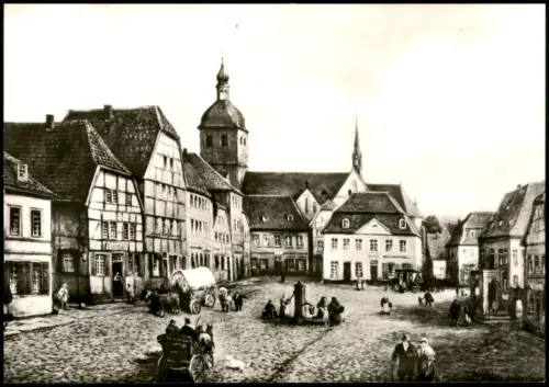Recklinghausen Marktplatz (Anno 1820) Nach Originalgemälde von C. Wolter 1971