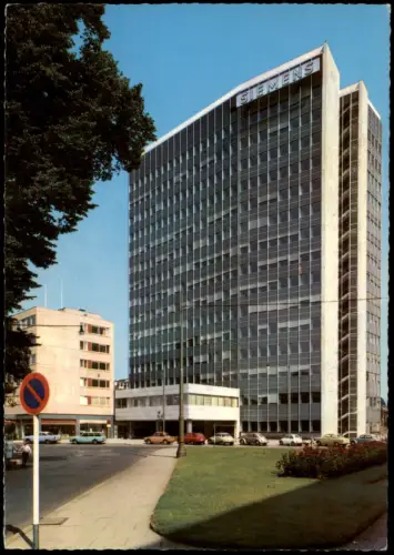 Ansichtskarte Bremen Partie mit Autos am Siemens-Hochhaus 1970