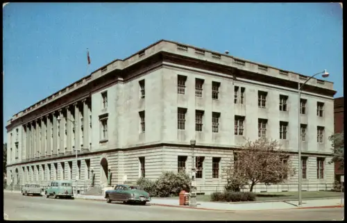 Postcard Fargo Federal Building mit Postamt 1957