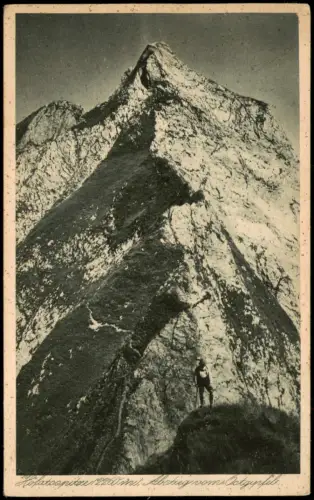 Oberstdorf (Allgäu) Höfatsspitze (2260 m) - Abstieg vom Ostgipfel 1930