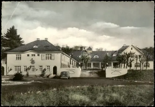 Wiesbaden DILG Das Neue Schützenhaus An der Fasanerie VW Bulli davor 1955