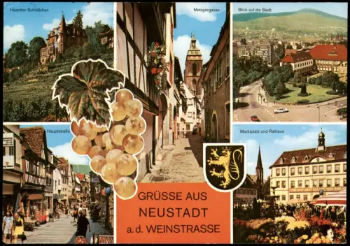 Neustadt an der Weinstraße   Haardter Schlößchen Hauptstraße Metzgergasse  1975