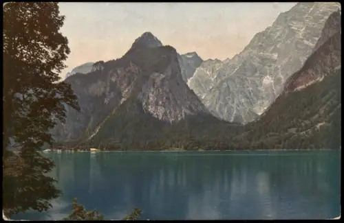 Schönau am Königssee Königsee vom Kessel aus (Naturfarben-Aufnahme) 1910
