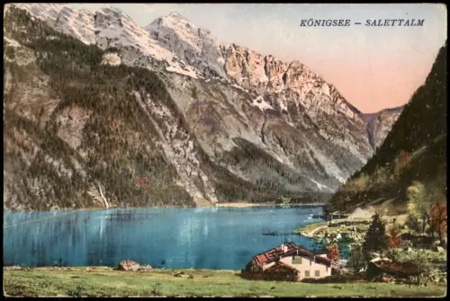 Ansichtskarte Schönau am Königssee KÖNIGSEE Panorama mit SALETTALM 1910