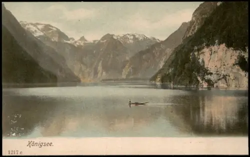 Schönau am Königssee Königssee See mit Berg Panorama Alpen 1905