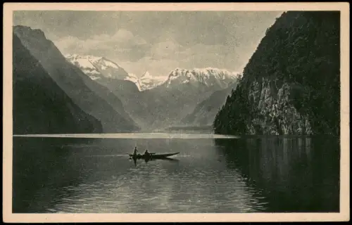 Ansichtskarte Schönau am Königssee Königssee See und Alpen-Panorama 1910