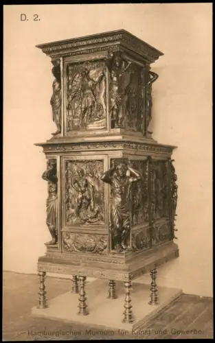 Hamburg Museum Schwarz glasierter Ofen Werk des Hafners Leuboldin Nürnberg 1920