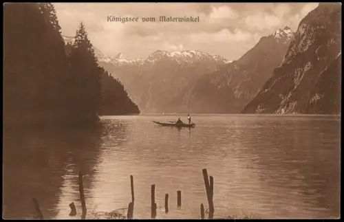 Schönau am Königssee Stimmungsbild Königssee vom Malerwinkel aus 1910