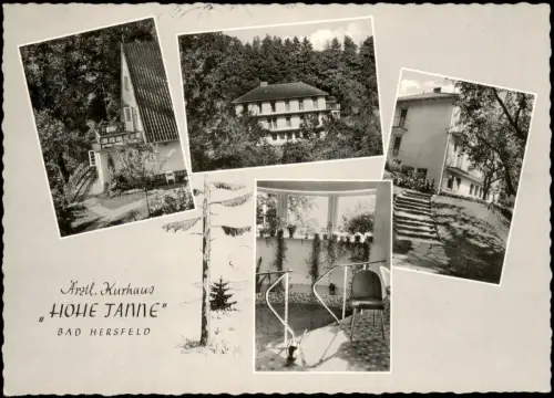 Bad Hersfeld Kurhotel HOHE TANN Ärztliches Kurhaus (Mehrbild-AK) 1980/1960