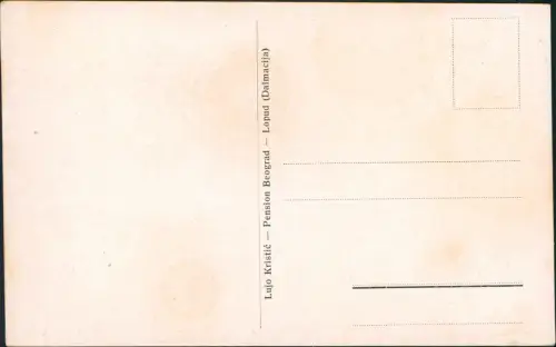 Postcard Lopud Steilküste Strand 1934