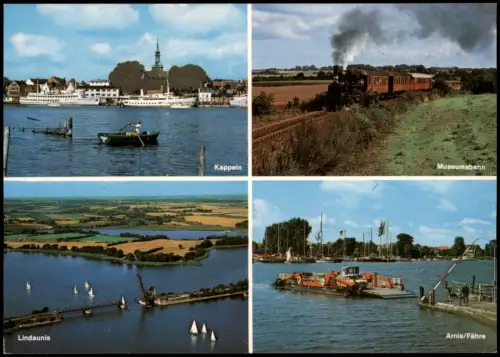 Arnis an der Schlei Mehrbildkarte  Kappeln, Arnis und Lindaunis 1980