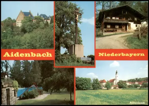 Ansichtskarte Aidenbach Mehrbildkarte mit 5 Ortsansichten 1970