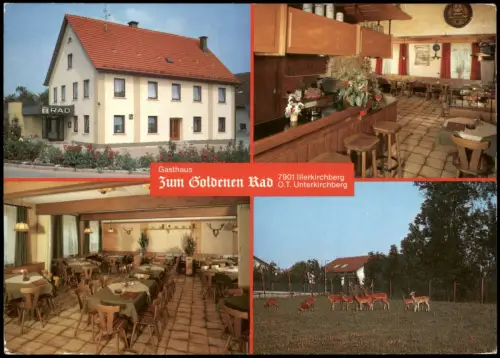 Illerkirchberg Mehrbildkarte Gasthaus Zum Goldenen Rad O.T. Unterkirchberg 1980