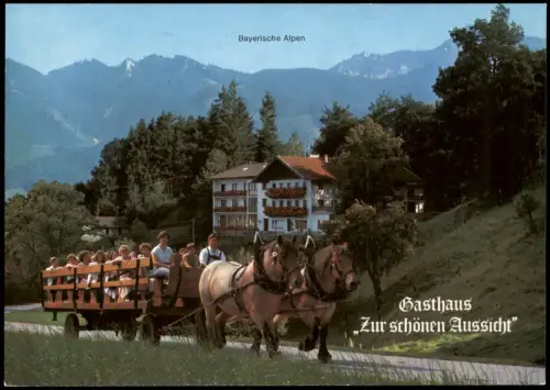 Übersee Chiemgau Gasthaus Zur   OT Westerbuchberg Pferde-Kutschen-Ausfahrt 1998