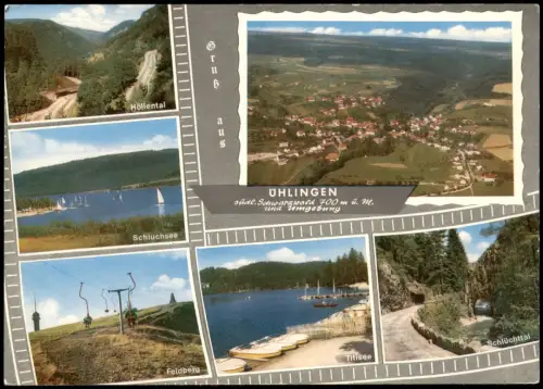 Ühlingen-Birkendorf Mehrbild-AK  Luftaufnahme, Schluchsee, Feldberg   1979