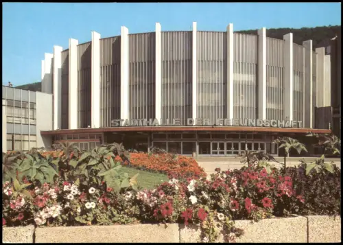 Ansichtskarte Suhl DDR Ansicht Stadthalle der Freundschaft 1982