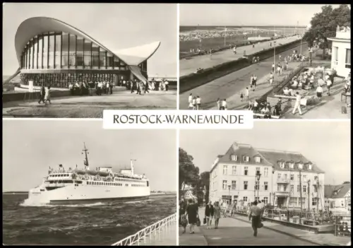 Warnemünde-Rostock Konsum-Gaststätte "Teepott" Strandpromenade, Fährschiff 1985