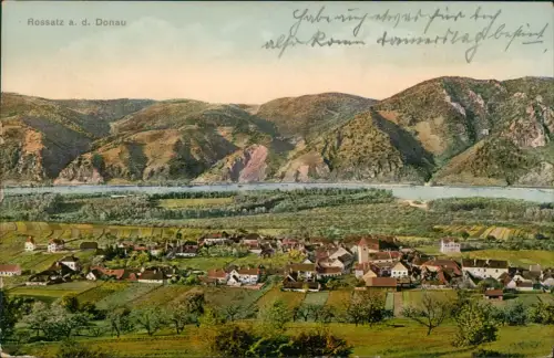 Ansichtskarte Rossatz Donau Bz Krems Stadtblick 1923  gel. Inflafrankatur