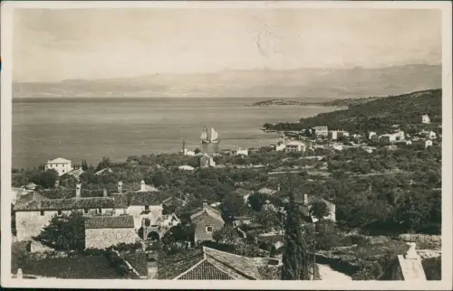 Postcard Malinsca-Dobasnizza Malinska-Dubašnica Stadtpartie 1929