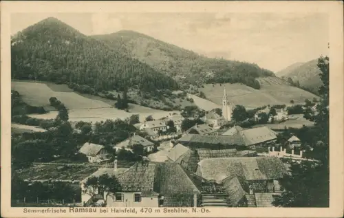 Ansichtskarte Ramsau Niederösterreich Stadtpartie bei Hainfeld 1912