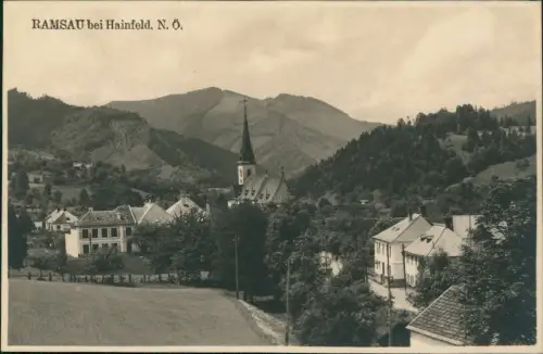 Ansichtskarte Ramsau Niederösterreich Straßenpartie - Fotokarte 1929