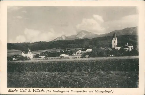 Ansichtskarte Maria Gail-Villach Partie an der Stadt 1925