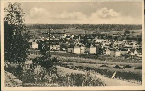 Ansichtskarte Obepullendorf Burgenland Straße bei der Stadt 1949