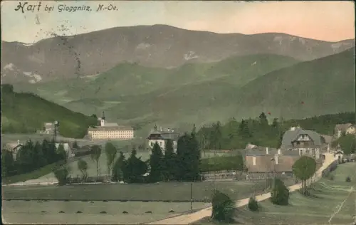Ansichtskarte Hart-Gloggnitz Stadtpartie 1909