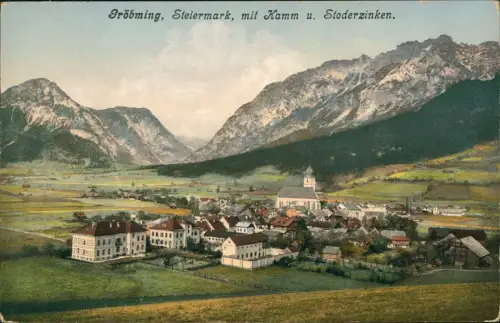 Ansichtskarte Gröbming Steiermark Stadtpartie 1906