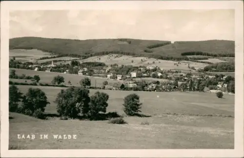 Ansichtskarte Laab im Walde Fernblick auf die Stadt - Fotokarte 1938