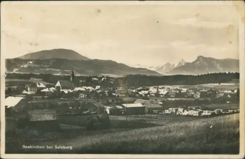 Ansichtskarte Seekirchen am Wallersee Blick auf die Stadt 1929  bei Salzburg