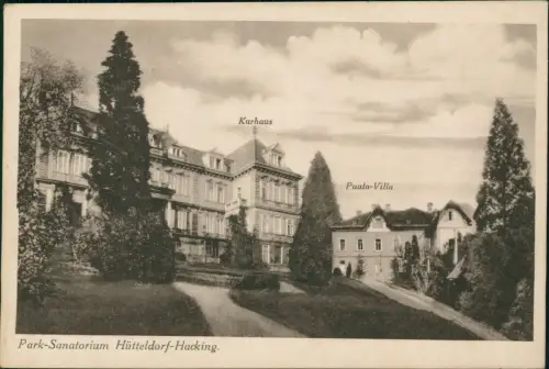 Ansichtskarte Hütteldorf (Wien, Penzing) Kurhaus Paula-Villa 1928
