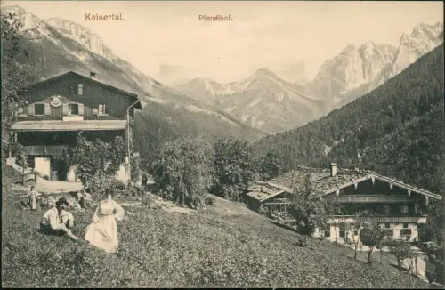 Ansichtskarte Ebbs Kaisertal Pfandlhof Bauer Bäuerin 1908