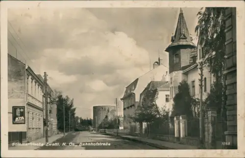 Ansichtskarte Zwettl Niederösterreich Bahnhofstraße 1938