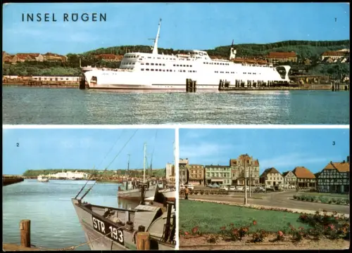 Ansichtskarte Rügen Schwedenfähre, Saßnitz, Bergen 1971