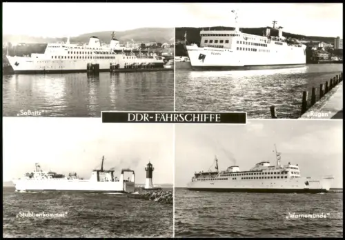 DDR-FÄHRSCHIFFE Saßnitz Stubbenkammer Warnemünde Rügen 1975