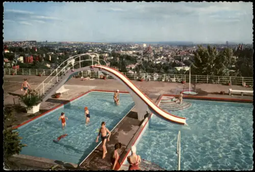 Ansichtskarte Wiesbaden Opelbad am Neroberg 1970