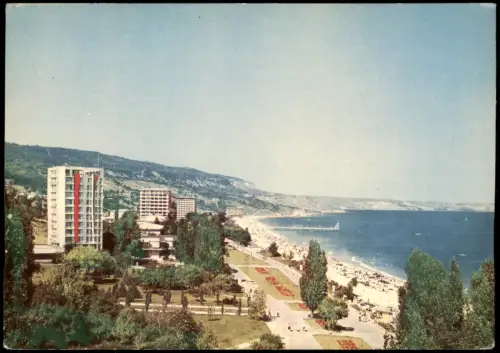 Warna Варна Blick zum Strand Златни пясъци - Общ изглед 1970
