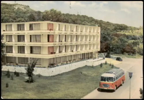 Warna Варна Hotel Edelweiss Bus davor, Златни пясъци Хотел Еделвайс 1960