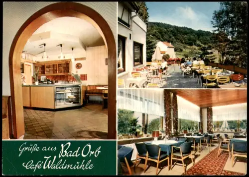 Ansichtskarte Bad Orb Café Restaurant Waldmühle (Mehrbildkarte) 1979